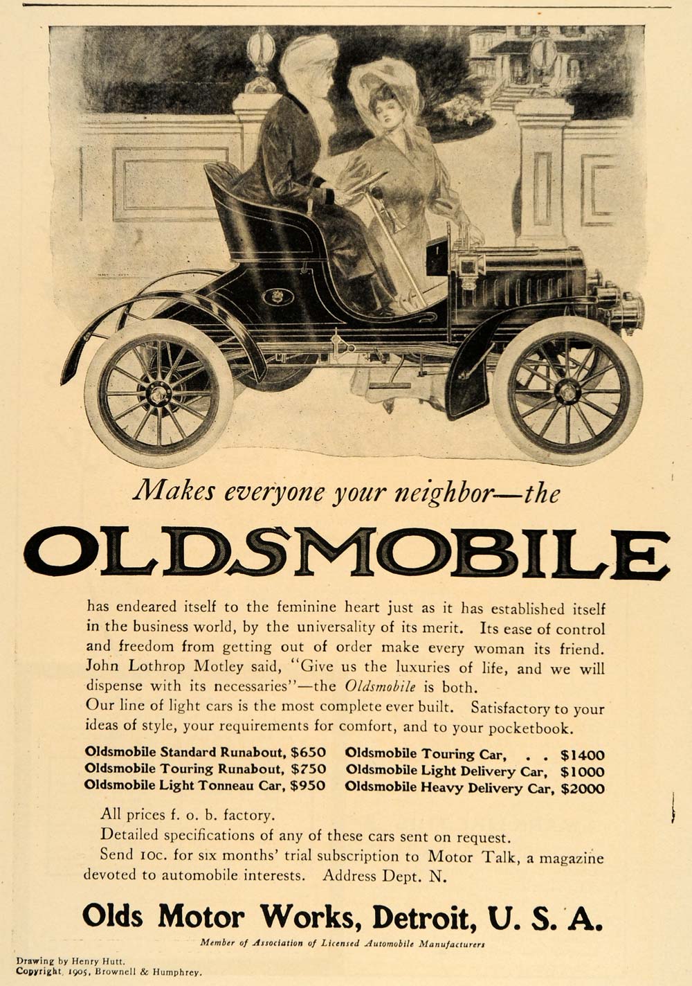 1905 Oldsmobile Auto Advertising